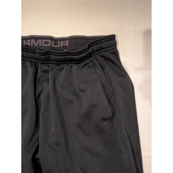 Under Armour Men's Large ColdGear Black Sweatpants Loose Fit Fleece Joggers Gym - Picture 3 of 7